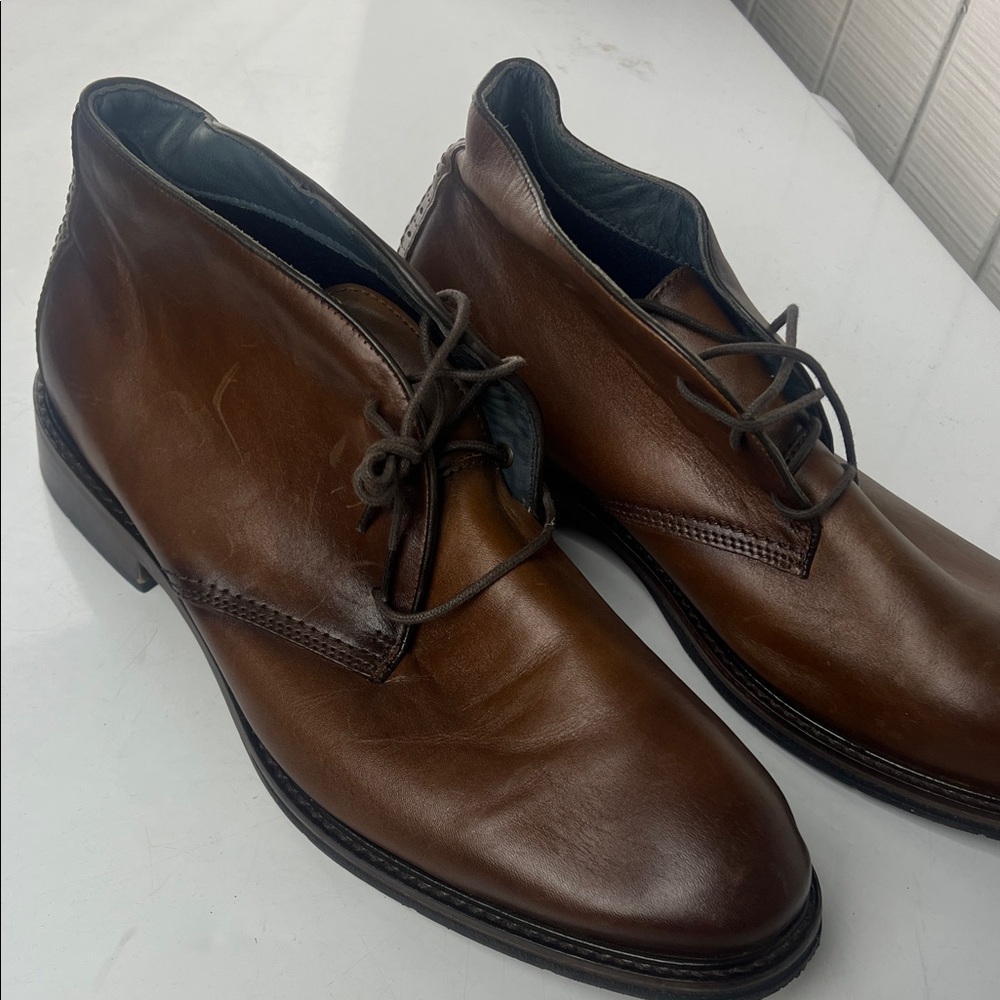 Johnston & Murphy Dark Brown Leather Boots